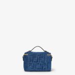 FENDI Fendi Vanity Blue FF denim flocked mini-bag - Image 4